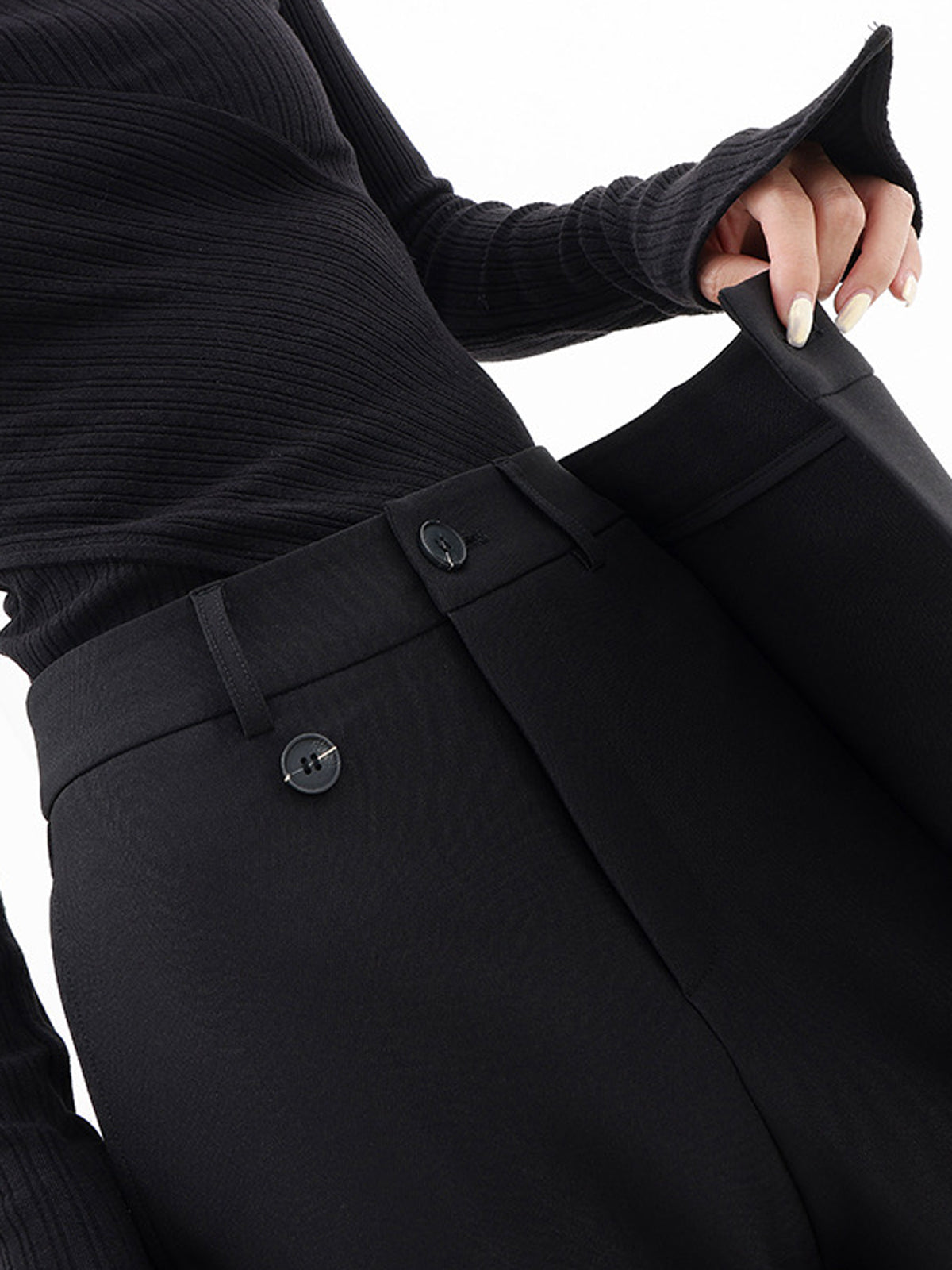 Asymmetrical wide pants