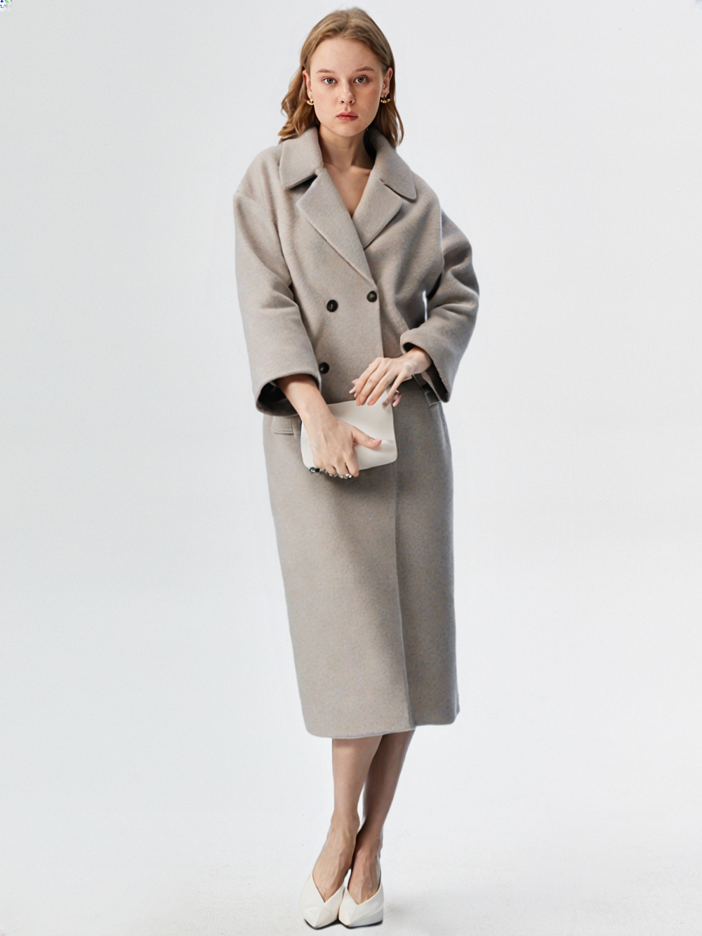 Warm Wool-Blend Longline Coat