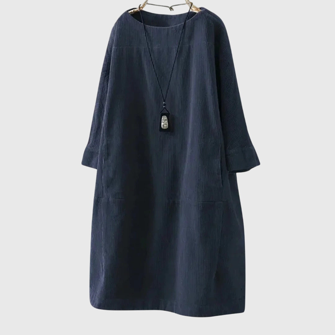 Grace | Relaxed Corduroy Midi Dress