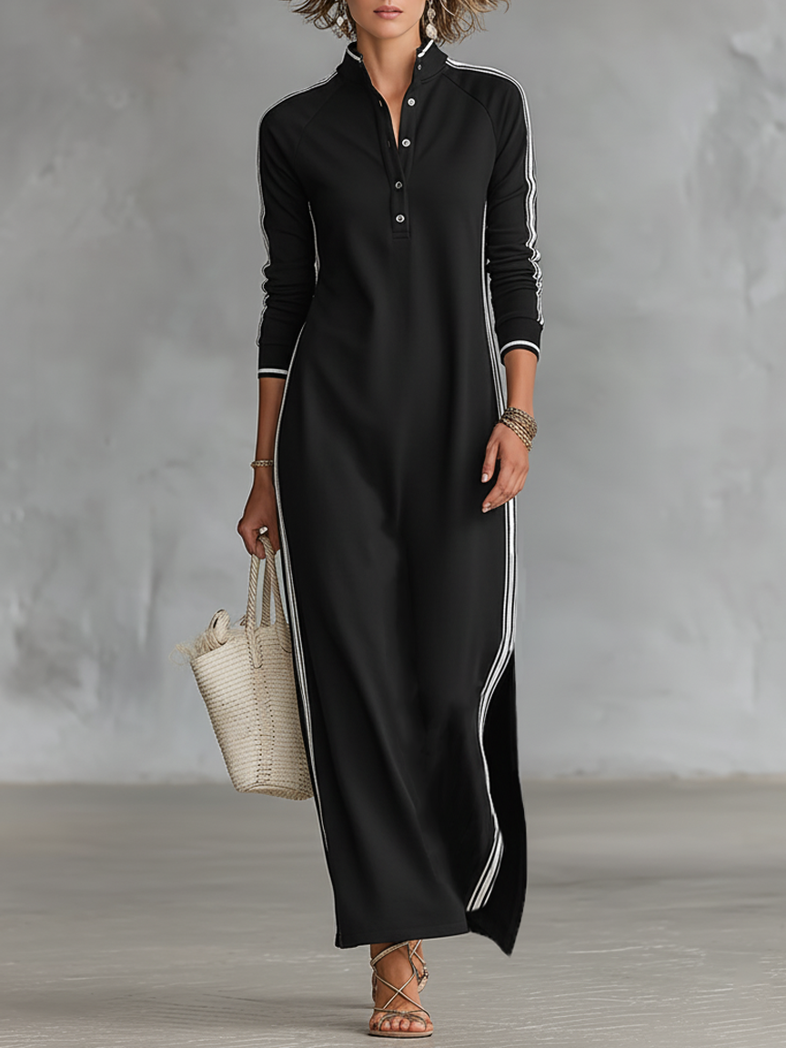 Elara | Minimalist Sweatshirt Maxi Dress