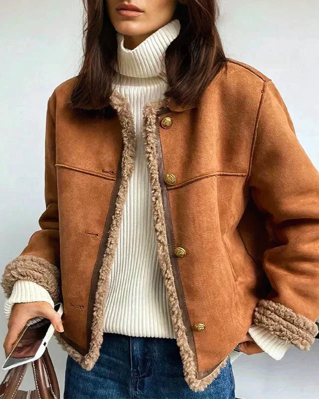Shearling Buttoned Coat