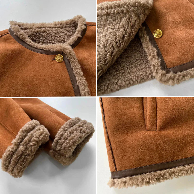 Shearling Buttoned Coat