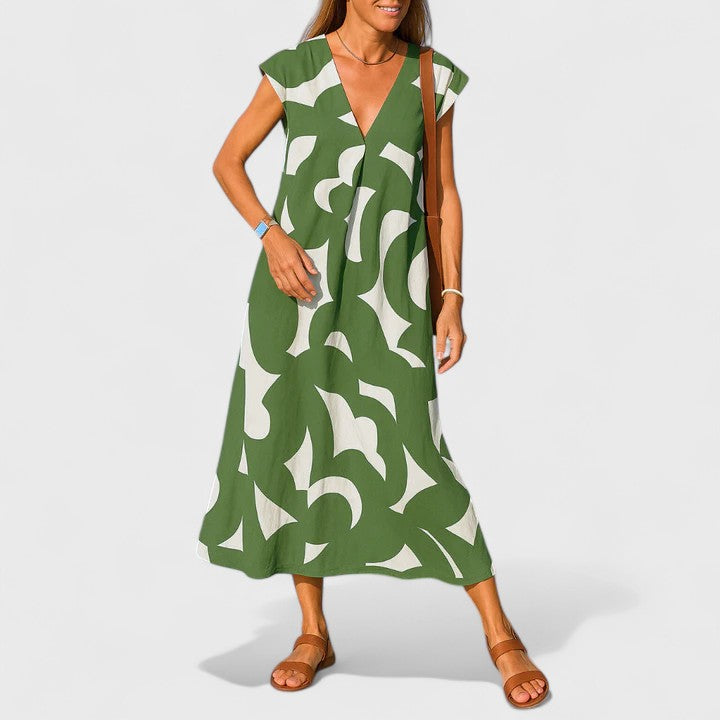 Valery — Flowing V-Neck Dress