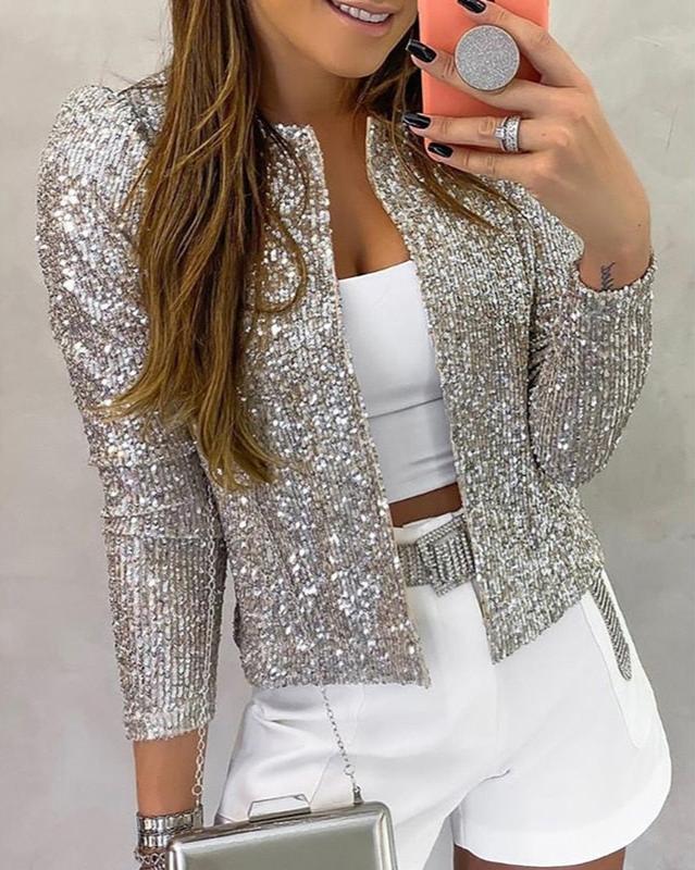 Sparkle Open Front Party Jacket