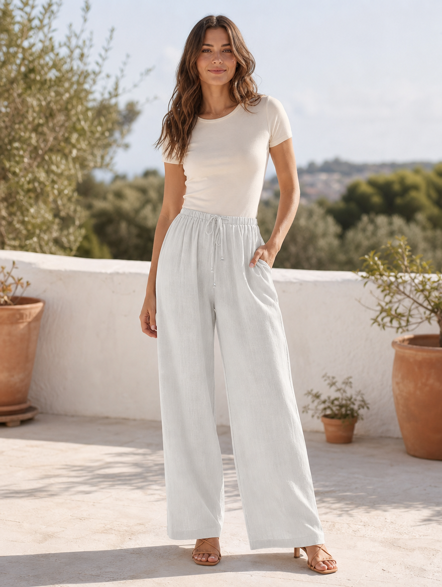 Bailey stylish lightweight pants, full-length view