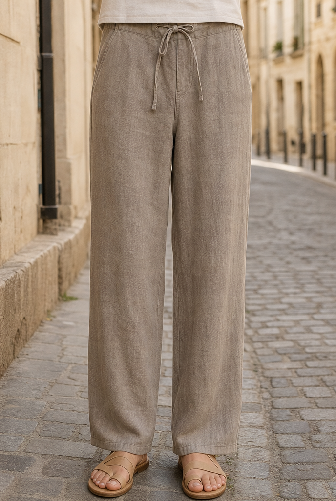 Cotton linen trousers, lower body