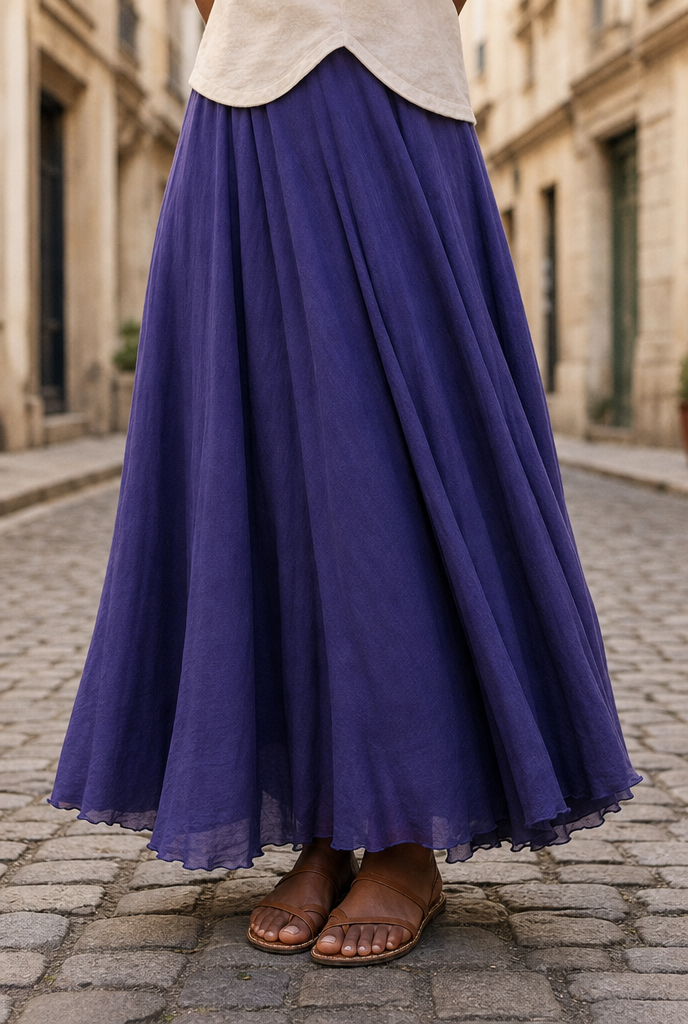 Flowy maxi skirt, lower body