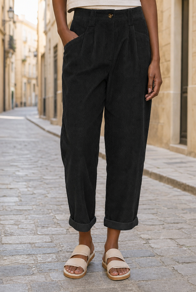 Relaxed corduroy trousers, lower body