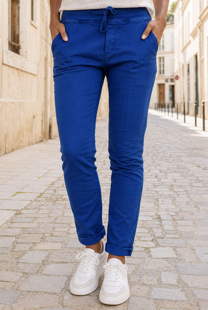 Elastic waist casual trousers, lower body
