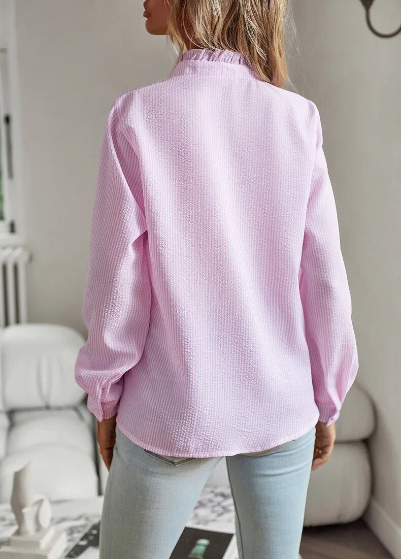 Reese — Pleated Long Sleeve Shirt