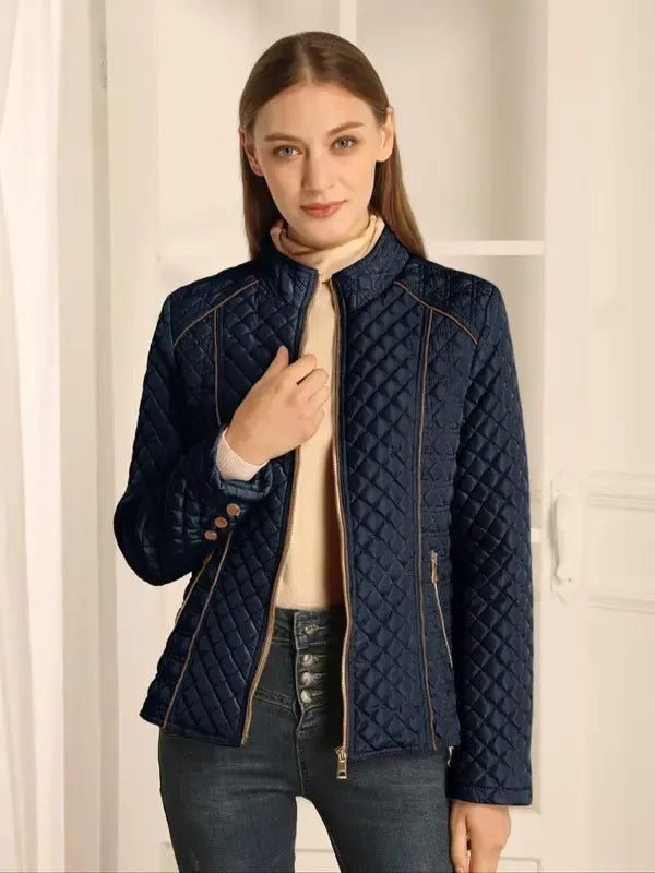 Diamond Quilted Lightweight Padded Jacket