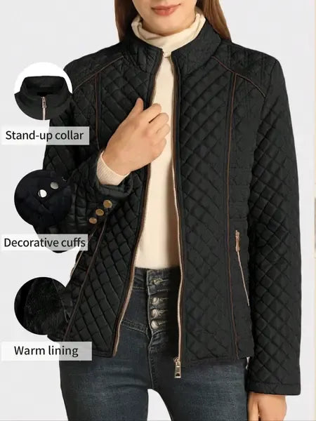 Diamond Quilted Lightweight Padded Jacket