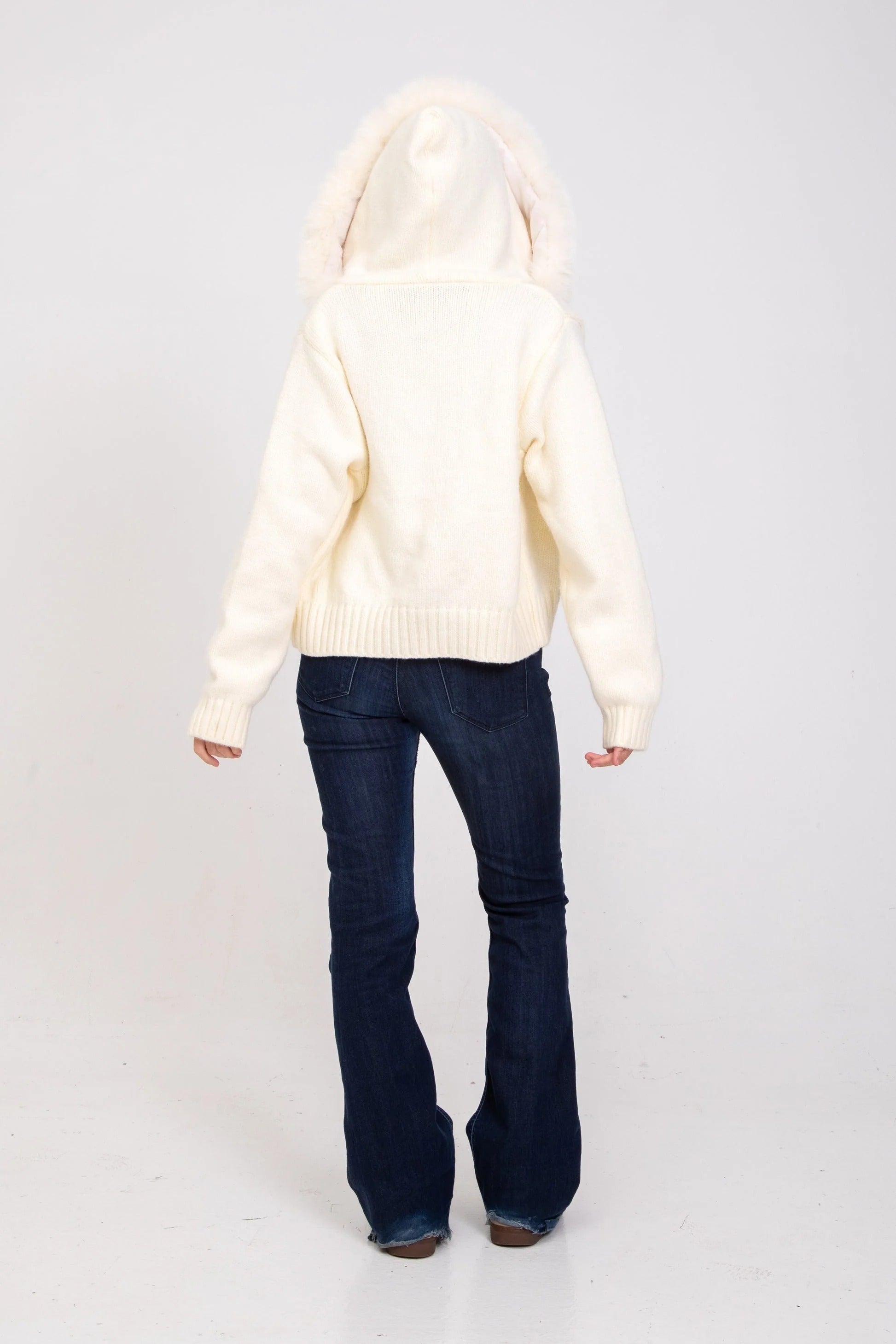 Satin Faux Fur Cropped Jacket