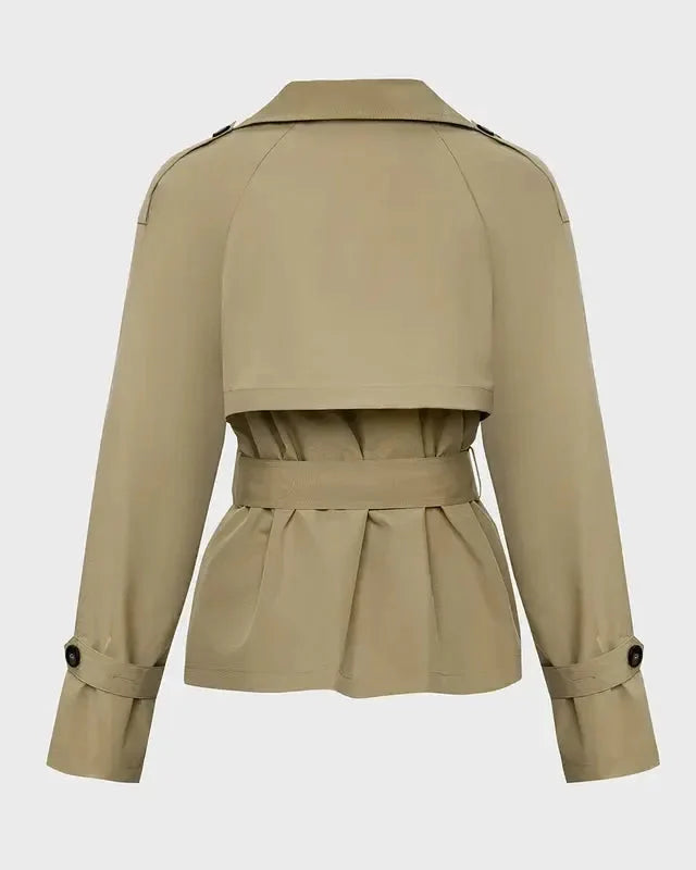 Petite Double-Breasted Trench Coat
