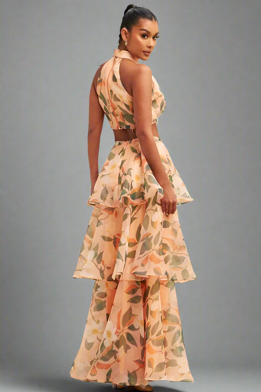 Tiered Halter Party Dress