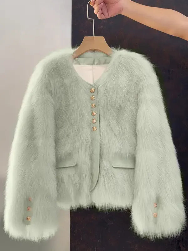 Luxe Faux Fur Cropped Jacket