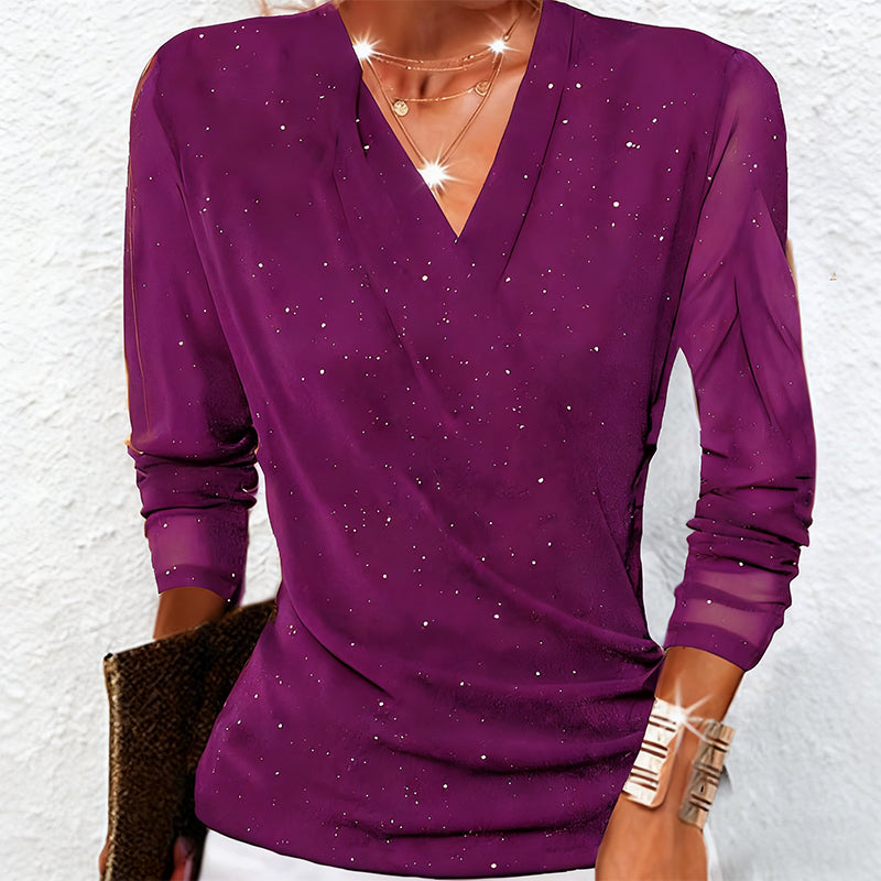 Jolie — Velvet Mesh Sparkle Top