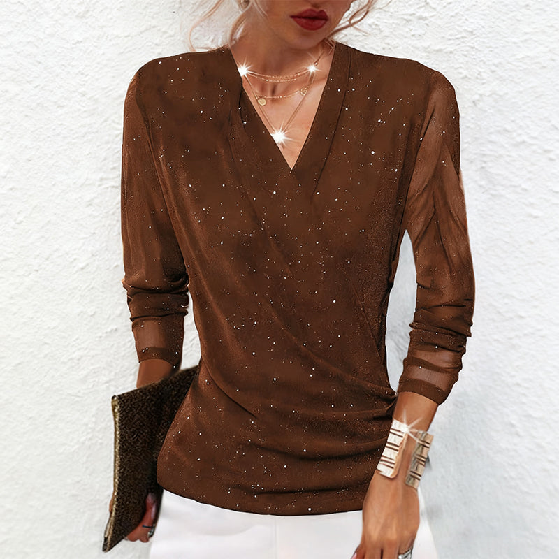 Jolie — Velvet Mesh Sparkle Top
