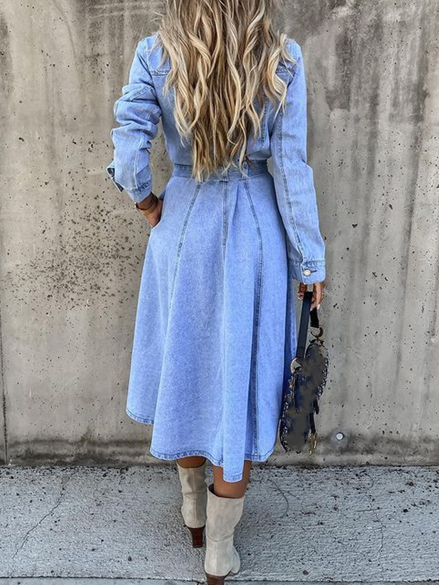 Long Sleeve Denim Dress