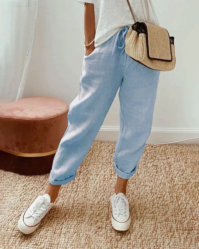 Vivi — Cotton Linen Trousers