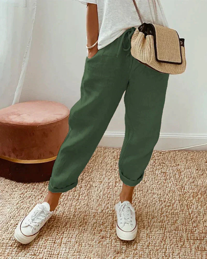 Vivi — Cotton Linen Trousers