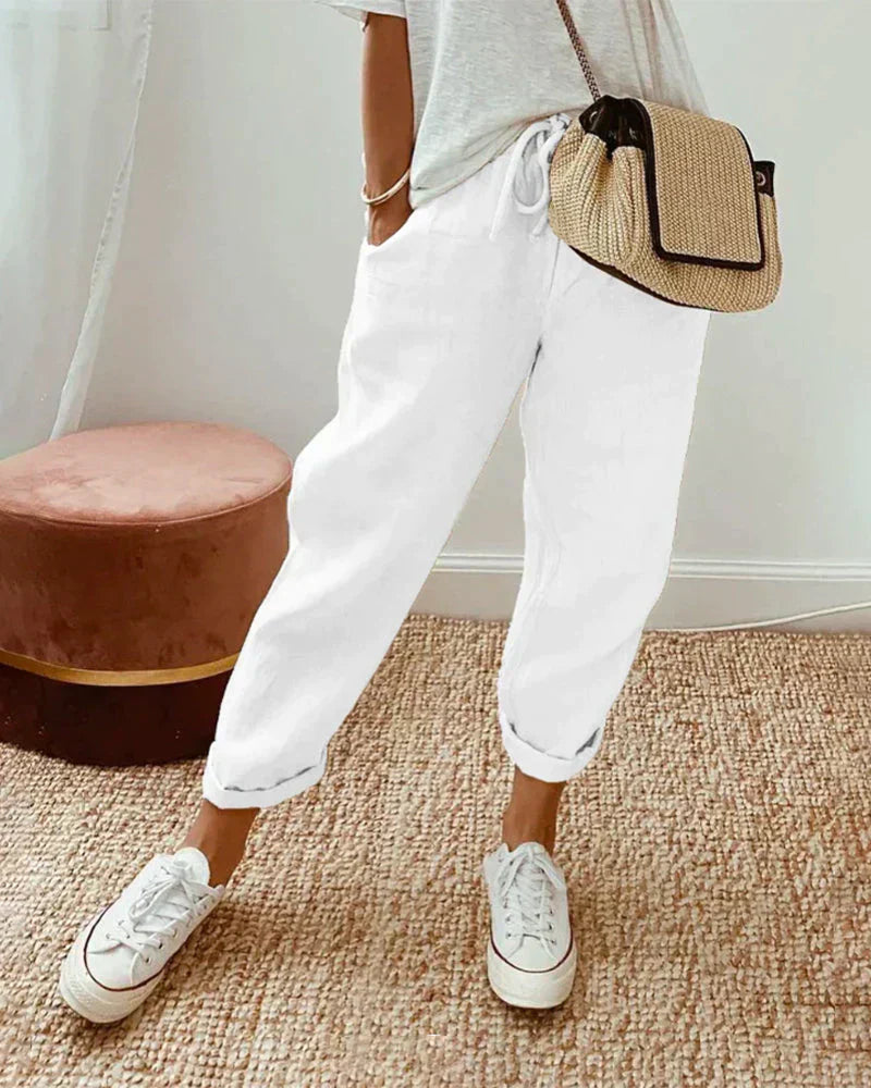 Vivi — Cotton Linen Trousers