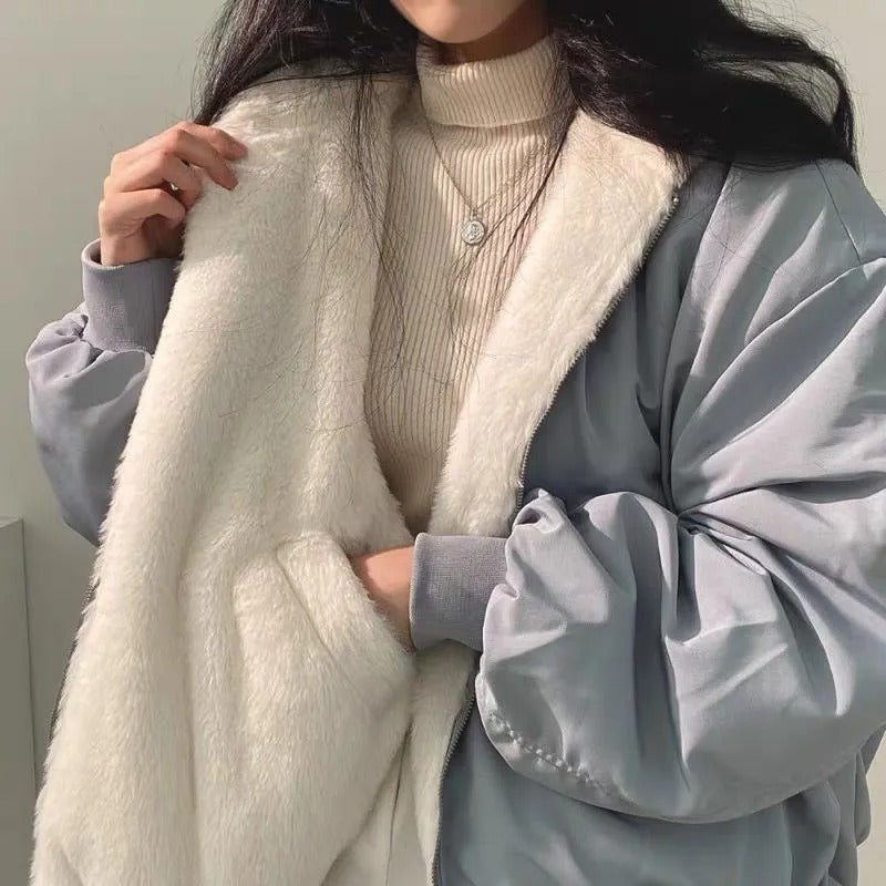 Reversible Sherpa-Lined Bomber Jacket