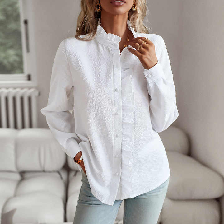 Reese — Pleated Long Sleeve Shirt